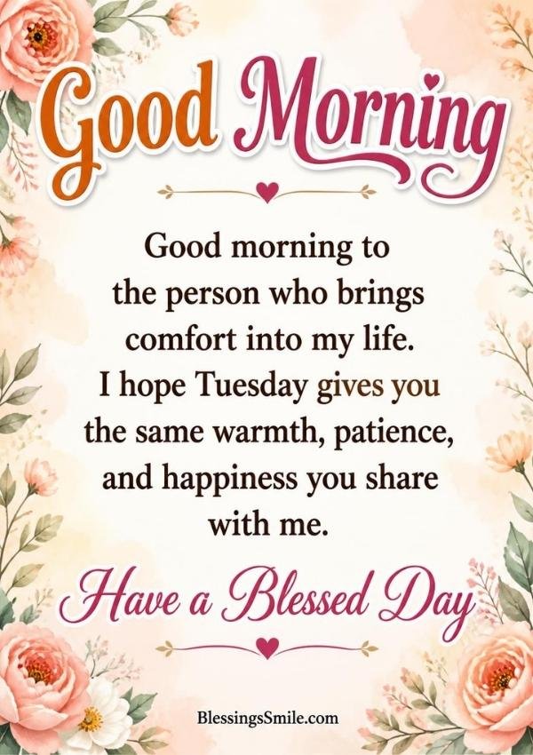 Good Morning Tuesday Blessings