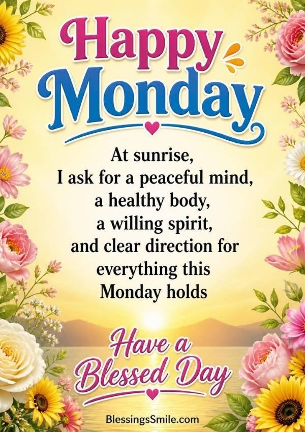 Monday Morning Blessings and Prayers