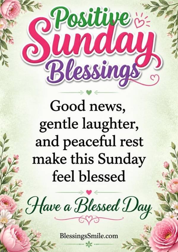 Positive Sunday Blessings