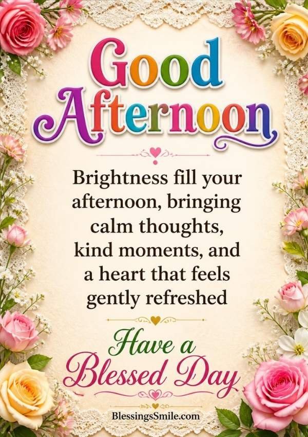 Good Afternoon Blessings