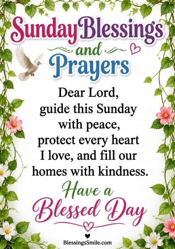 Sunday Blessings and Prayers