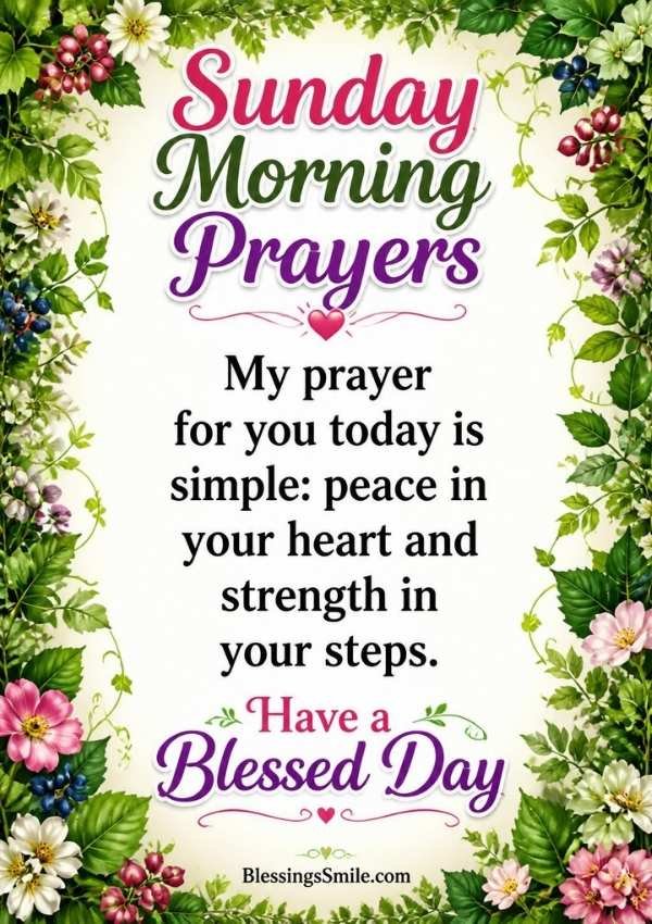 Sunday Morning Prayer Quotes
