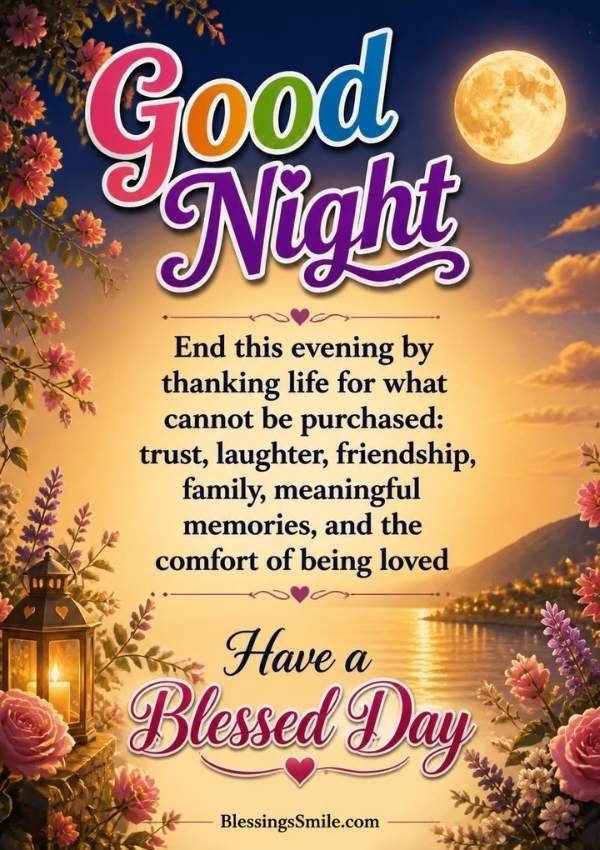Good Night Blessings Messages for Family