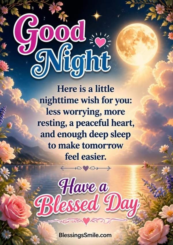 Good Night Blessings and Prayers