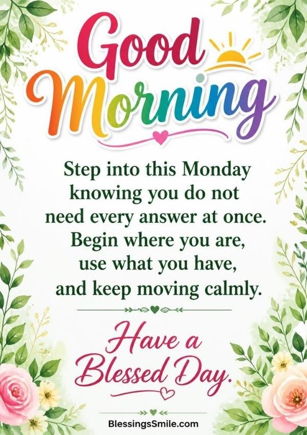 Positive Monday Blessings