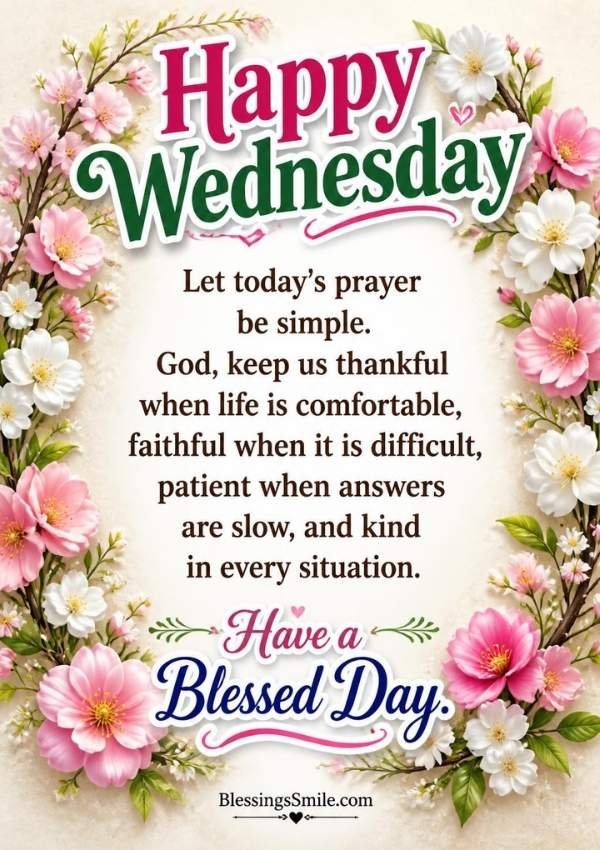 Positive Thankful Wednesday Blessings